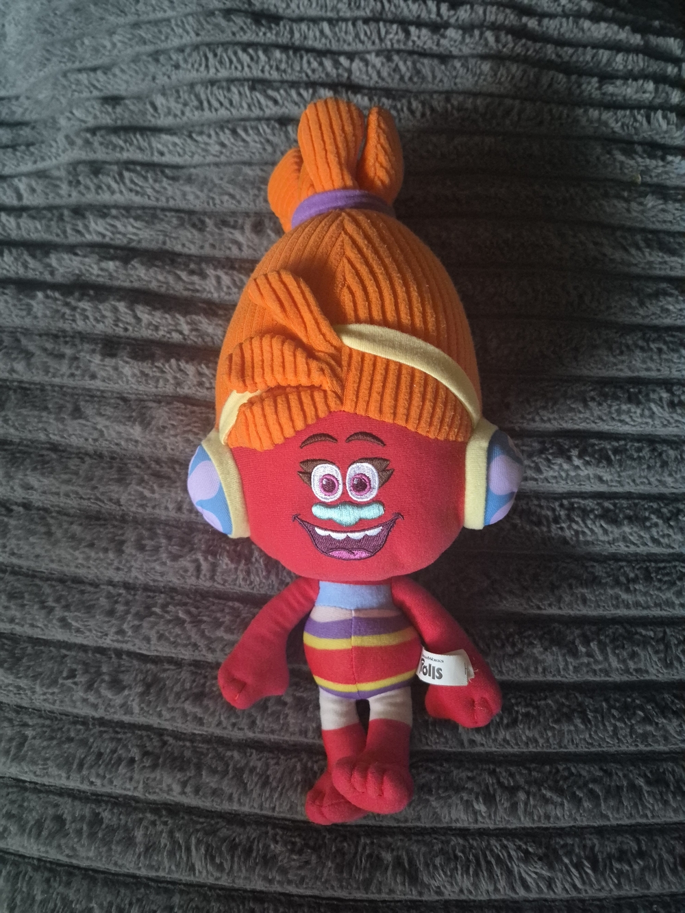 Trolls Plush Toy - Red Orange Girl with Headphones